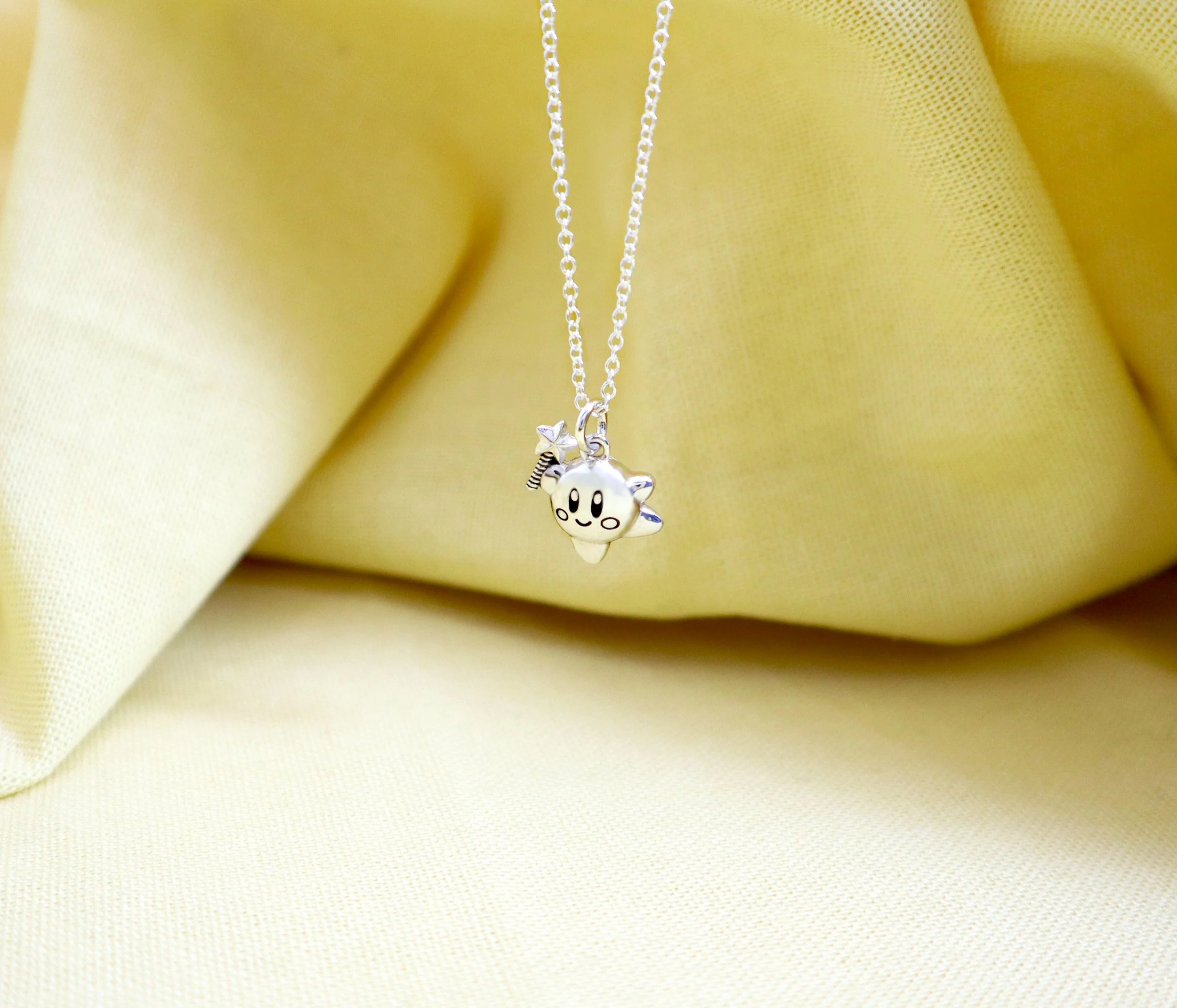 Jumping Kirby Pendant - Sterling Silver — Fandom Regalia